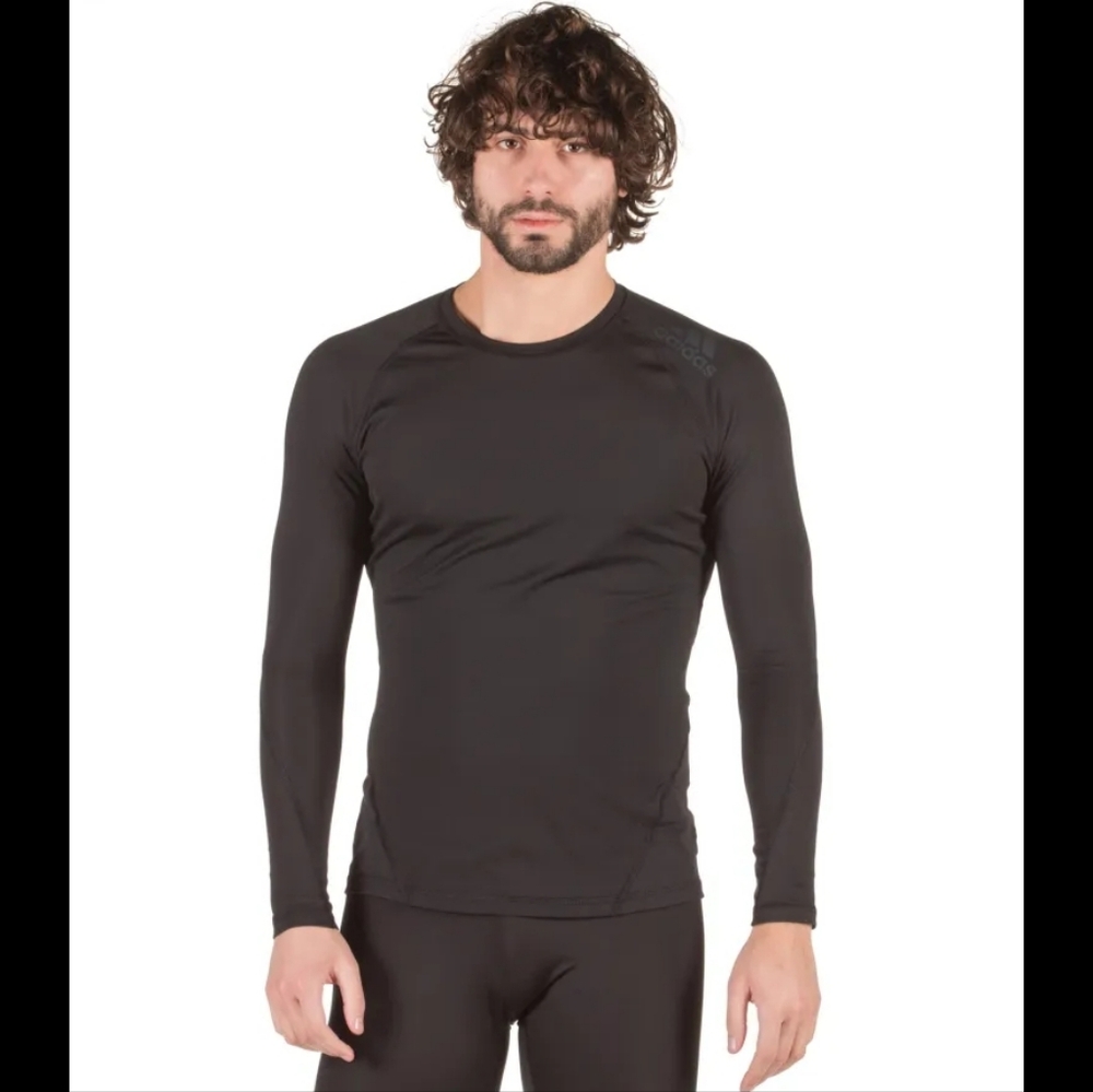 adidas Men's Black Long Sleeve Tee
